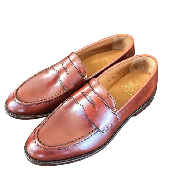 J. CREW LUDLOW PENNY LOAFERS 10 D Goodyear Welt A 4362 in English Tan - Picture 4 of 12
